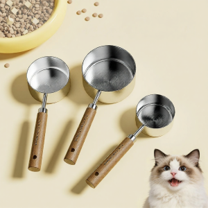 HUIYIMU | Stainless Steel Long Handle Pet Food Measuring Spoon