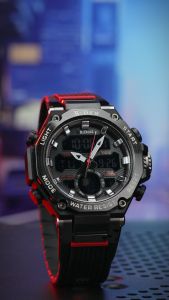 BIDEN Jam Tangan Pria Digital&Analog Olahraga Multifungsi Bercahaya Alarm Anti Air Jam Tangan Cowok