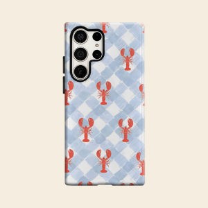 Lobster Checkered Luxury Fashion Full Lens Protective Case for Samsung Galaxy S26 S25 S24 A56 A36 Plus Ultra