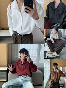 Hualun Autumn Shirt Mens Clothing Long Sleeves Fancy Handsome Clothes Men Casual Shirt Cleanfit Tops