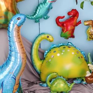 Balon Foil Tema Karakter Hewan Dinosaurus Ukuran Besar untuk Pesta Ulang Tahun