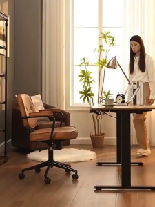 Leather Computer Chair Office Chair Ergonomic Study Chair Gaming Chair Swivel Adjustable office backrest seat home study desk study chair