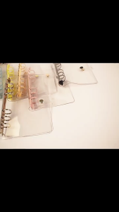 A5/A6 Transparent Loose Leaf Cover 6 Hole Notepad Binder Binding Cover Penutup Pengikat Daun 透明活页本
