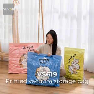 Vusign Vacuum Printed Compression Bag / Vacum Bag / Plastik Vacuum Vakum Pompa Lucu Praktis VS61X