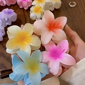 COD 8CM - JEPITAN RAMBUT SALON KOREA GLOSSY MODEL BUNGA KAMBOJA / JEDAI SALON FLOWER KOREAN