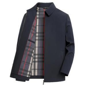 Pierre Cardin | Áo Khoác Nam Dáng Rộng Phong Cách Doanh Nhân Trung Niên Cổ Bẻ Mùa Xuân và Thu