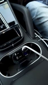 120W Digital Car Charger Built-in Retractable Cable USB Type-C Dual Interface Super Fast Charger 4-in-1