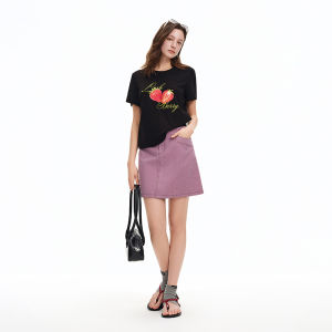DUSHU | Colorful Fruits Printed Slim Fit T-shirts