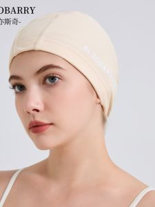 Large Size Fabric Swimming Cap Womens Style Comfortable Non-Tightening Head Circumference Adjustable Swimming Cap for Ladies