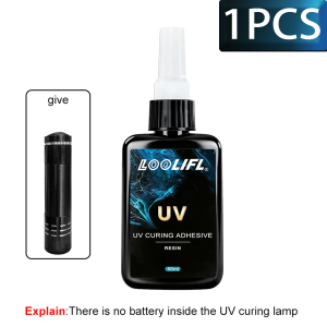 LOOLIFL | UV Resin Clear Hard Upgraded Crystal Clear Epoxy Resin Up Premixed UV Curing Adhesive Cure for Craft DIY Glass Jewelry Making