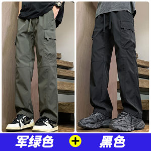 American Style Workwear Pants Mens Autumn Winter Loose Straight Casual Long Trousers Outdoor Fleece Paratrooper Assault Pants
