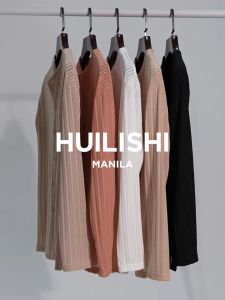 HUILISHI Resort style hollow knitted long-sleeved mens fashionable casual plain shirt/cardigan