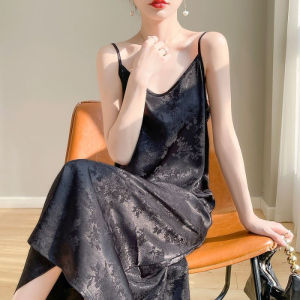 Váy Midi Chữ a Không Tay Họa Tiết Hoa Phong Cách Mới Mùa Hè Cho Nữ Váy Midi Chữ a Ôm Vừa Vặn Chất Liệu Cotton Polyester