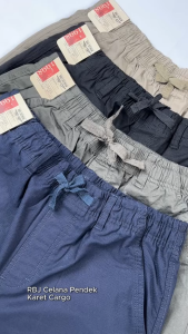 RBJ Celana Pendek Karet Cargo Cotton Pria