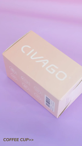 CIVAGO（13oz/400ml）Ly Gốm Ceramic Liner Stainless Steel Coffee Mug Với Nắp Vacuum Flask Giữ Nhiệt Và Giữ Lạnh