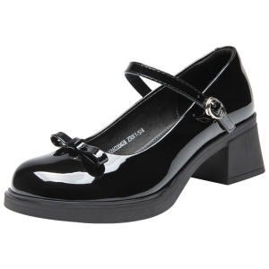 DUSTO | French Style Bow Mary Jane High-Heel Shoes