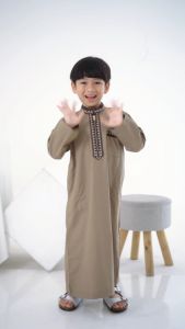 Jubah Anak Bordir Premium 1-8 Tahun Lengan Panjang Zahdan Series Assuffah