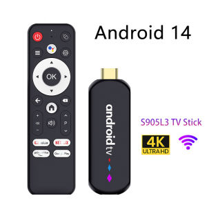 TV Stick S905L3 H96 MAX Android 14 4K BT 2.4G 5G Wifi Media Player Voice Assistant Remote Home Android Smart TV Stick