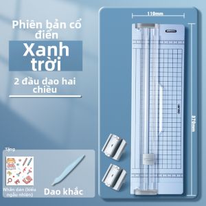 deli | Dao Cắt Giấy Đa Năng A4 Đường Xé Dọc