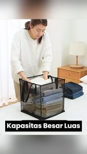 Mainland Keranjang Baju Kotor Lipat Tempat Cucian Baju Laundry Bag Keranjang Baju Tempat Pakaian Serbaguna Laundry Basket dengan Gagang HSB223