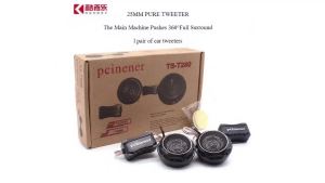2 Chiếc DC12V Âm Thanh Xe Ô Tô Hệ Thống Tweeter Đen Loa Cửa Có Bộ Khuếch Đại 3.5kHz-22kHz Dải Tần Số Màng Tơ Mềm Bóng Top