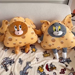 ตุ๊กตาหมอนผ้าห่ม ทอม&เจอรี่ ลายน่ารัก Tom and Jerry Pillow and Bed Sheet Plushy ผ้านุ่ม อุ่นสบาย