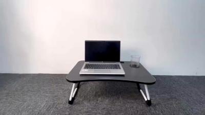 Foldable Bed Table Study Desk Lazy Table Portable Laptop Table Wooden with USB L