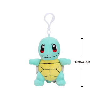 AOGER | 10cm Pokemon Pikachu Charmander Squirtle Bulbasaur Keychain Plush Toy Cartoon & Cute Backpack Pendant Childrens Gift