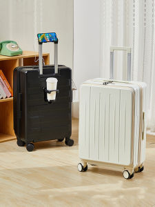 New 2025 Fashion Luggage Carry-On Travel Suitcase Womens Style Multifunctional Pullman Zipper Closure ABS+PC Material