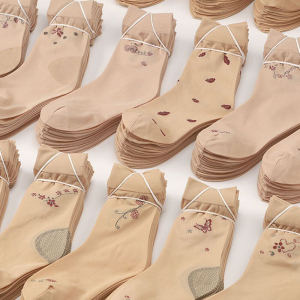 Ladieswear Stockings Summer Socks High Quality Anti-Snagging Tube Socks Middle-Aged and Elderly Grandma Loose Thin Love Socks Children