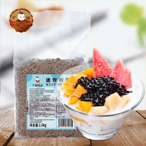 Mini 0.4 Small Particle Black Pearl Powder round 1kg for Boba Milk Tea Special Ingredient Pearl Beverage Dessert Speciality