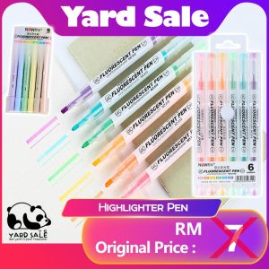 Yard Sale - Dual Tip Highlighter Pen Set Candy Color Marker Pen Light Color Series Creative Marker 双头荧光笔套装 重点记号笔 荧光笔