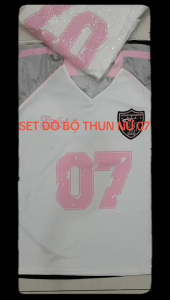 Set Bộ Nam Nữ In Số 07 - 80 - Áo Phông - Thun Bóng Đá Form Rông Tay Lỡ- Quần Short Đùi Ngắn- Top Đồ Mặc Nhà Đi Chơi