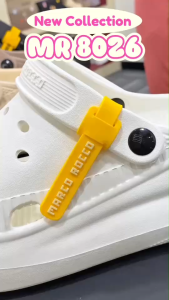 Marco Rocco รองเท้าหัวโตแฟชั่น รองเท้าผู้หญิง พื้นหนานุ่ม เบาสบาย เพิ่มความสูง กันลื่น สไตล์ครีม สไตล์ทันสมัย MR8026