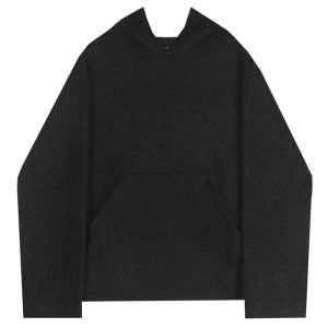 เสื้อแจ็คเก็ตขนสัตว์แบบหลวมๆ สีดำ ทรงหลวมๆ ดีไซน์ใหม่ฤดูใบไม้ผลิ 2025 สำหรับผู้หญิง แขนยาว ปกติ