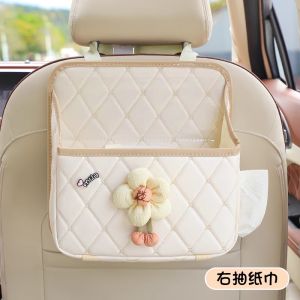 Pengting Small Horse Special Tissue Box Panda Mini Car Storage Rack Leather Hanging Bag Waterproof Anti-pressure Simple Style