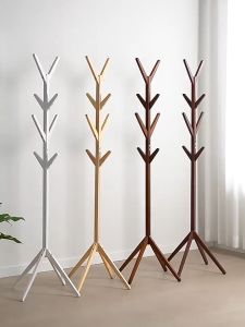 RRH Coat Rack Stand & Bag Hanger: Heavy Duty Bamboo Products for Your Bedroom & Living Room