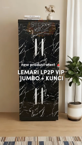 LEMARI LP2P VIP JUMBO + KUNCI - Lemari Pakaian Plastik / Lemari Baju Jumbo / Almari Susun Premium