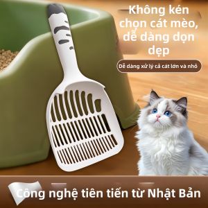 Mũi Kéo Dọn Phân Mèo Inox Hai Chức Năng