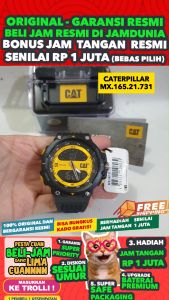 JAM CATERPILLAR ORIGINAL CATERPILLAR CAT MX.165.21.731 - MEN CT - Rubber - HITAM - JAMDUNIA / JAM DUNIA JD18