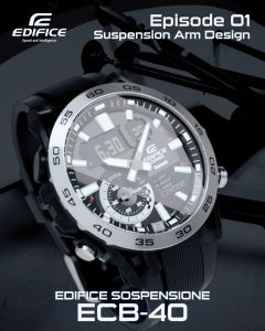 CASIO EDIFICE SOSPENSIONE ECB-40D Smartphone Link Model Mens Analog Digital Watch Stainless Steel Band