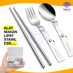 [COD] NANVAN NVN-ST01 SET ALAT MAKAN LIPAT STAINLESS SUS304 - SENDOKGARPUSUMPIT LIPAT PORTABLE FOOD GRADE DENGAN KOTAK MINI GANTUNGAN TRAVEL