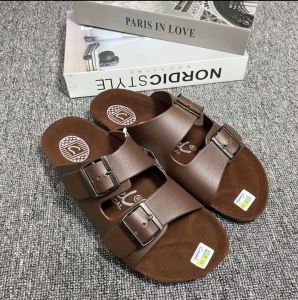 Sandal kulit pria dan wanita trendy terbaru puyuh slipon