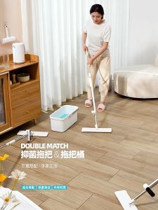 Cây lau nhà tự vắt thông minh ECOCO kháng khuẩn xoay 360 độ lau sạch khô nhanh Chổi lau nhà gấp gọn thế hệ mới 2393