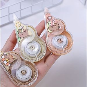 เทปลบคำผิด Capybara ลิควิดแบบเทป โปร่งใส ความจุขนาดใหญ่ อุปกรณ์เครื่องเขียน อุปกรณ์สำนักงาน สุ่มสีส่ง