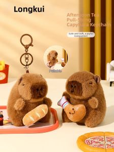 LONGKUI | Bread Chicken Leg Capybara Woolen Toy Book Bag Accessory Keychain