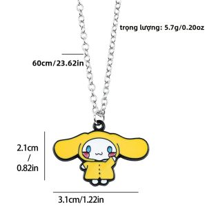 Bandai | Mặt Dây Chuyền Hình Nhân Vật Hoạt Hình Cinnamoroll Dễ Thương Dành Cho Bé Gái Dây Chuyền Xương Quai Xanh Thời Trang Quà Tặng Phụ Kiện Thời Trang
