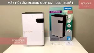 Máy Hút Ẩm MEDION MD11132 Dung Tích 24L Kết Nối App Điện Thoại Cảm Biến Độ Ẩm Tiết Kiệm Điện Nhập Đức BH 12 Tháng