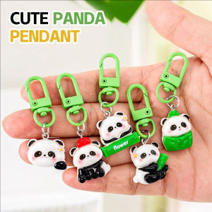 พวงกุญแจแพนด้าไม้ไผ่จี้หมีแพนด้าซูชิพวงกุญแจน่ารักของขวัญสวนสัตว์น่ารัก