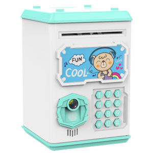 Dinosaur electronic Piggy Bank Face And Fingerprint Recognition Money Saving Box Atm Machine with Password Simulated Atm Coin Bank Toy for Kids boys girls gifts 儿童存钱罐